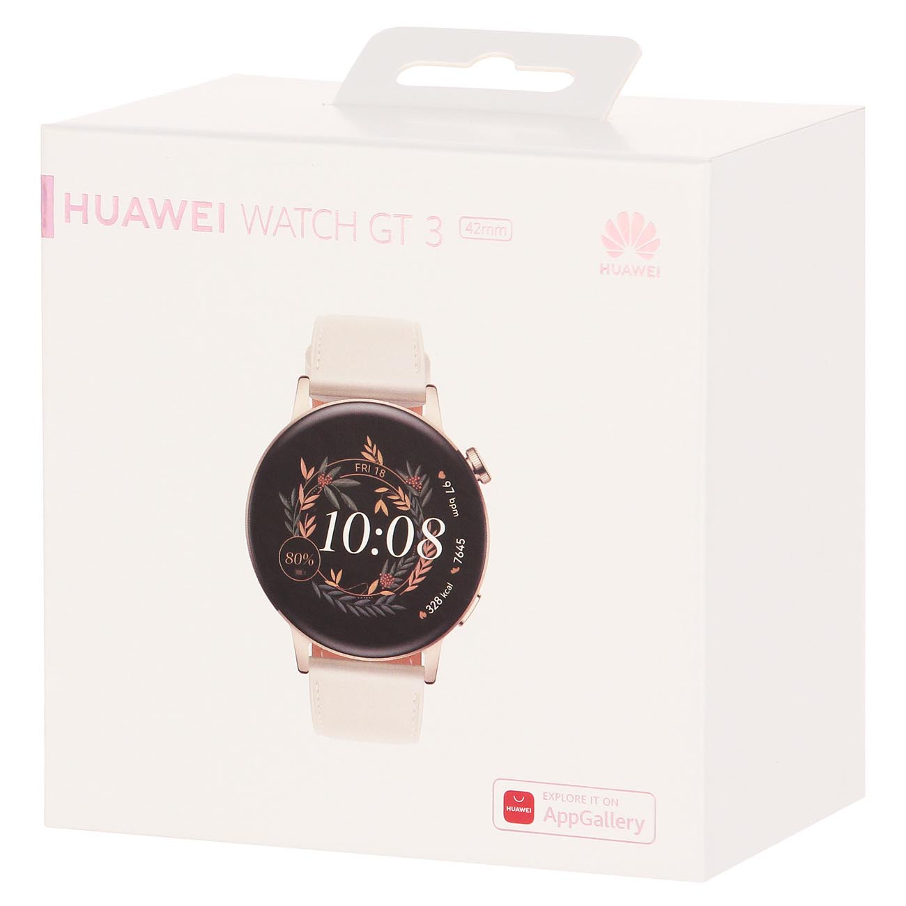 HUAWEI GT 3 MIL B19 Gold SS White Leather