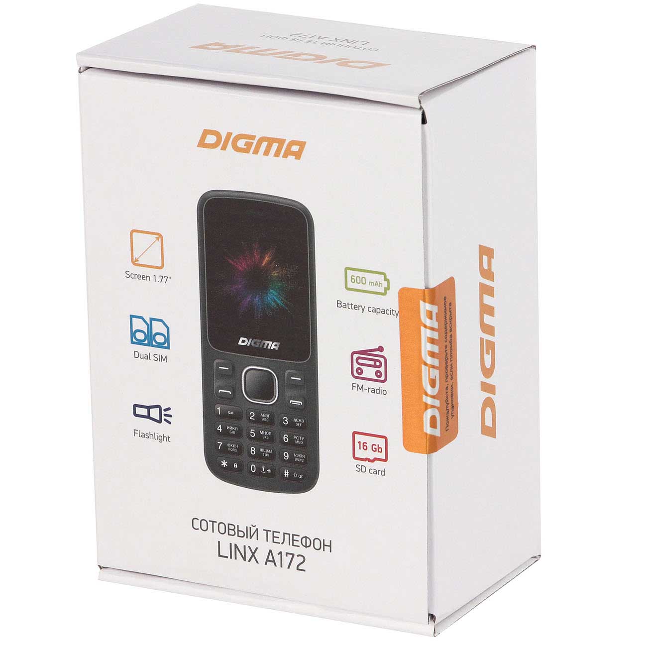 Мобильный телефон Digma Linx A172 32MB Black