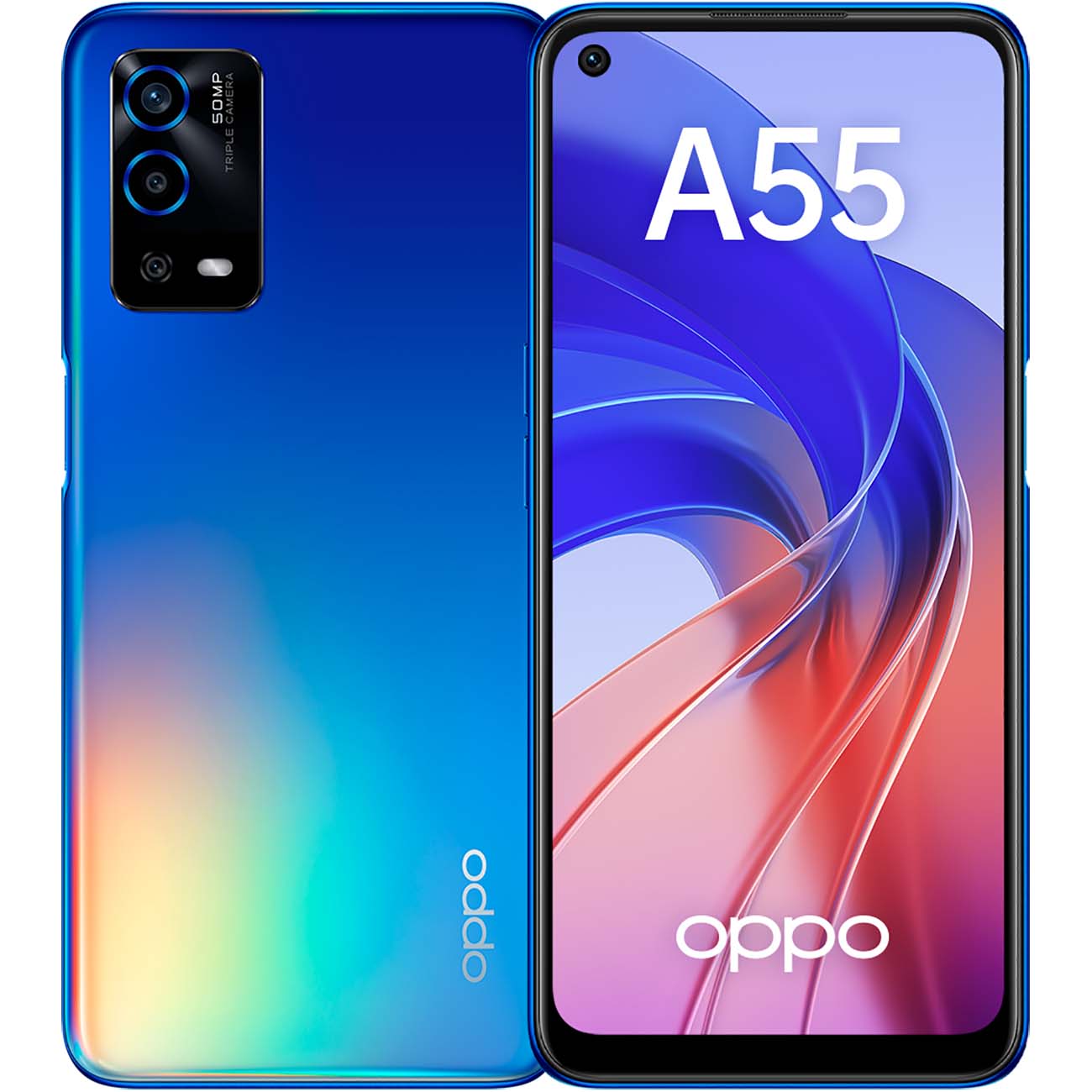 Купить Смартфон OPPO A55 4+128GB Blue (CPH2325) в каталоге интернет  магазина М.Видео по выгодной цене с доставкой, отзывы, фотографии - Москва