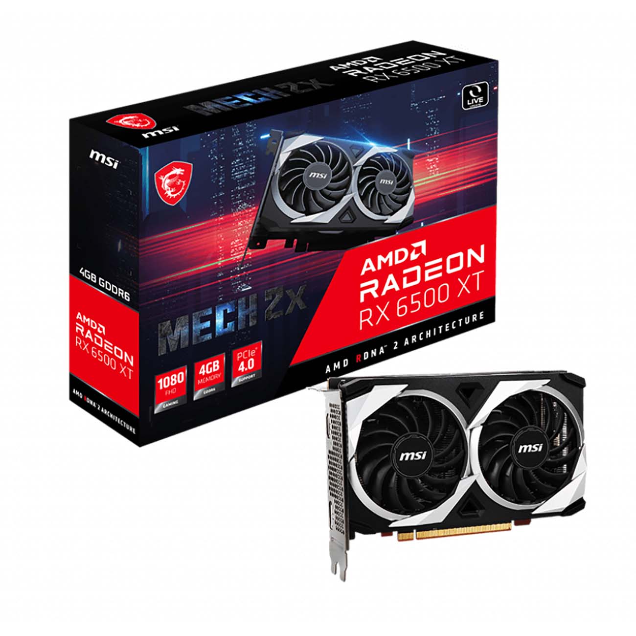 Купить Видеокарта MSI Radeon RX 6500 XT MECH 2X 4G OC в каталоге интернет  магазина М.Видео по выгодной цене с доставкой, отзывы, фотографии - Москва