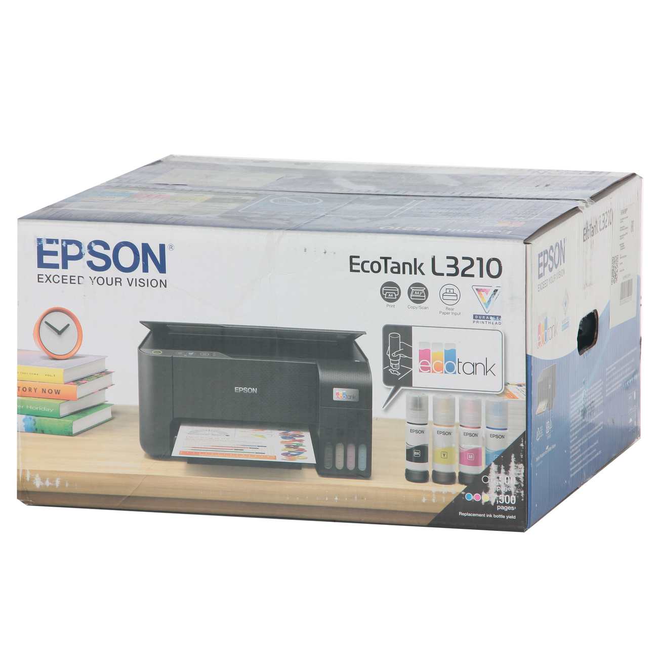 Купить Струйное МФУ Epson EcoTank L3210 в каталоге интернет магазина  М.Видео по выгодной цене с доставкой, отзывы, фотографии - Москва