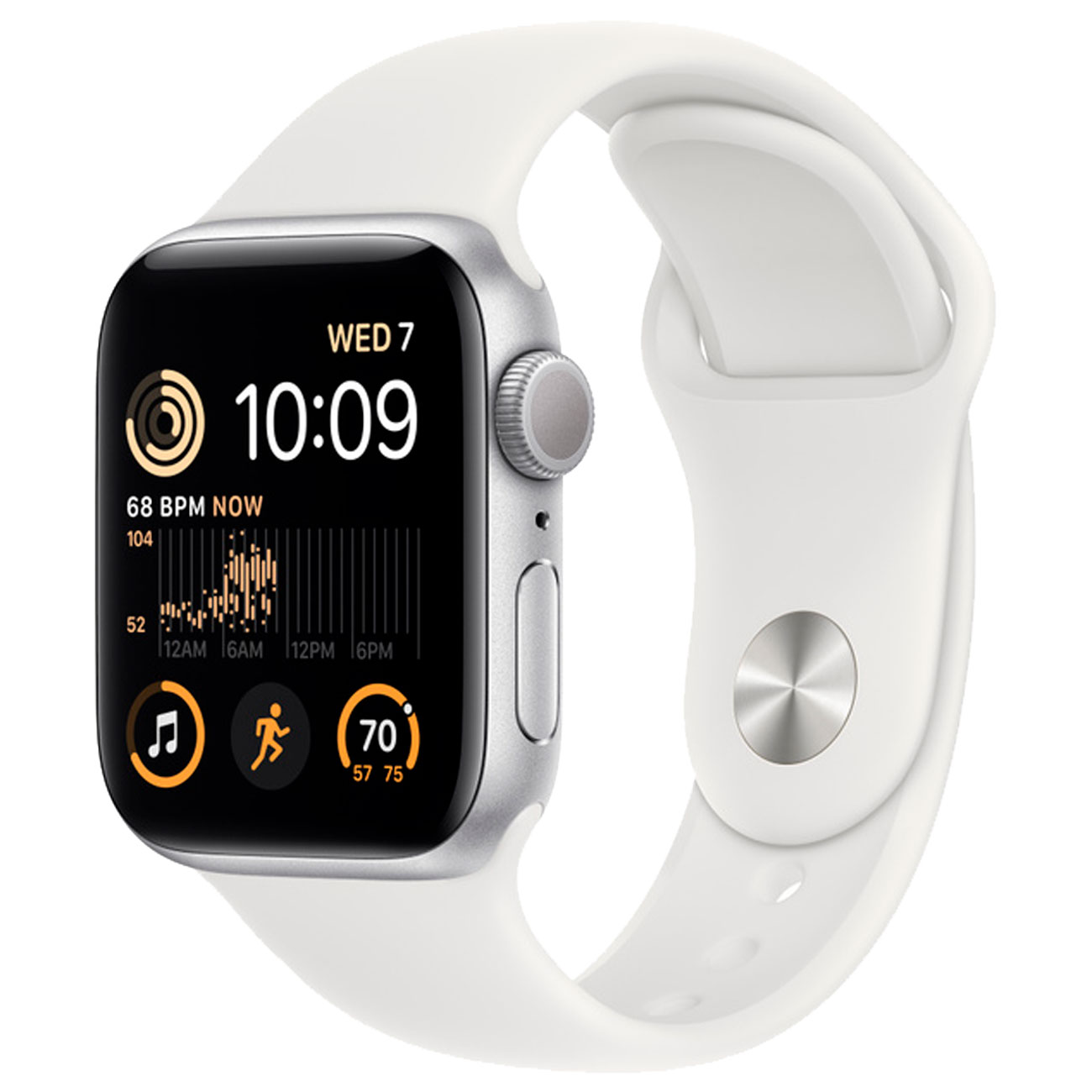 Купить Смарт-часы Apple Watch SE 2022 40mm Silver Aluminum Case with White  Sport Band, размер Regular (MNJV3) в каталоге интернет магазина М.Видео по  выгодной цене с доставкой, отзывы, фотографии - Москва