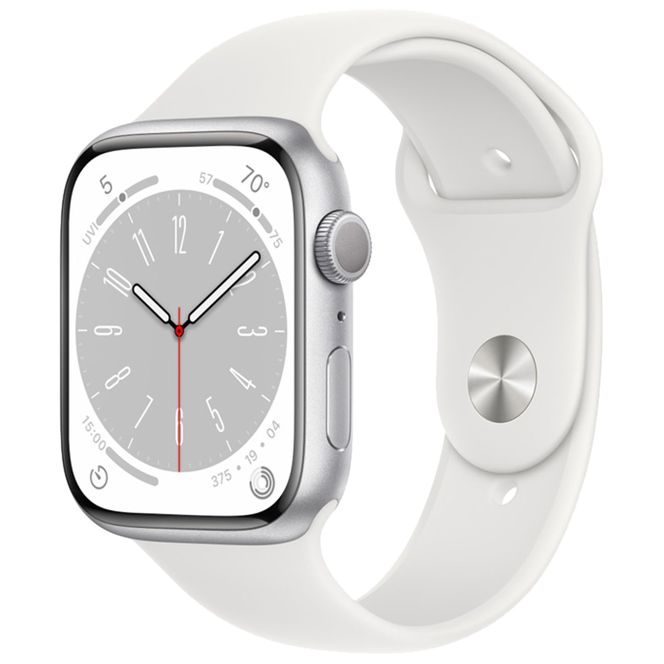 Купить Смарт-часы Apple Watch Series 8 41mm Silver Aluminum Case with White  Sport Band, размер Regular (MP6K3) в каталоге интернет магазина М.Видео по  выгодной цене с доставкой, отзывы, фотографии - Москва