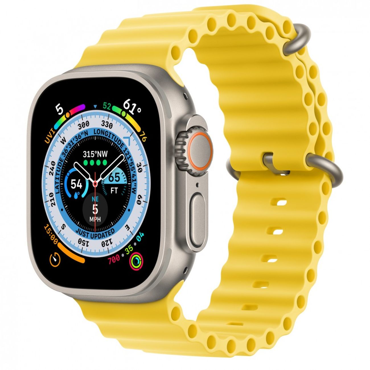 Купить Смарт-часы Apple Watch Ultra 49mm Titanium Case with Yellow Ocean  Band, размер M (MNH93) в каталоге интернет магазина М.Видео по выгодной  цене с доставкой, отзывы, фотографии - Москва