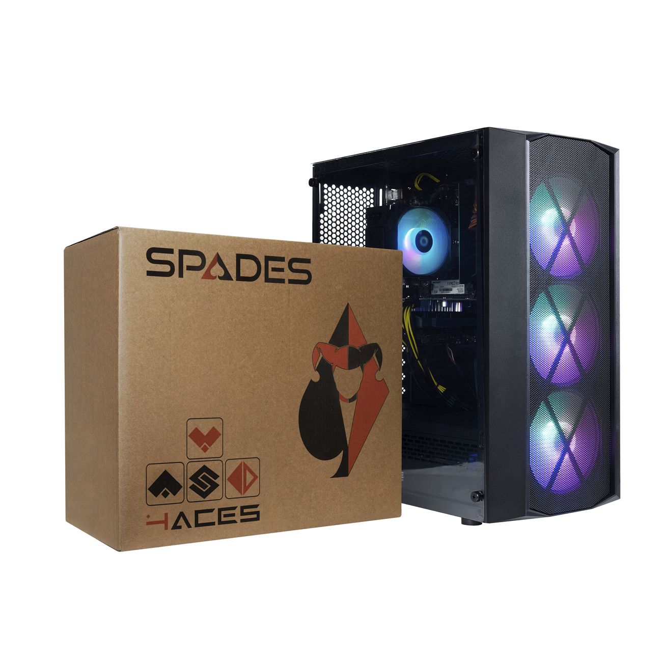 Купить Системный блок игровой 4Aces Spades SP101  (i3-10105F/16Gb/SSD512GB/HDD1TB/GTX1650/NOOS) в каталоге интернет магазина  М.Видео по выгодной цене с доставкой, отзывы, фотографии - Москва