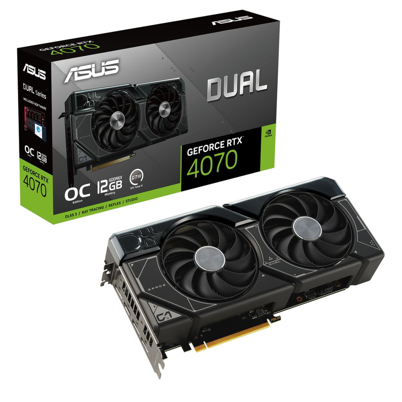 Купить Видеокарта ASUS NVIDIA GeForce RTX 4070 DUAL OC 12GB  (DUAL-RTX4070-O12G) в каталоге интернет магазина М.Видео по выгодной цене с  доставкой, отзывы, фотографии - Москва