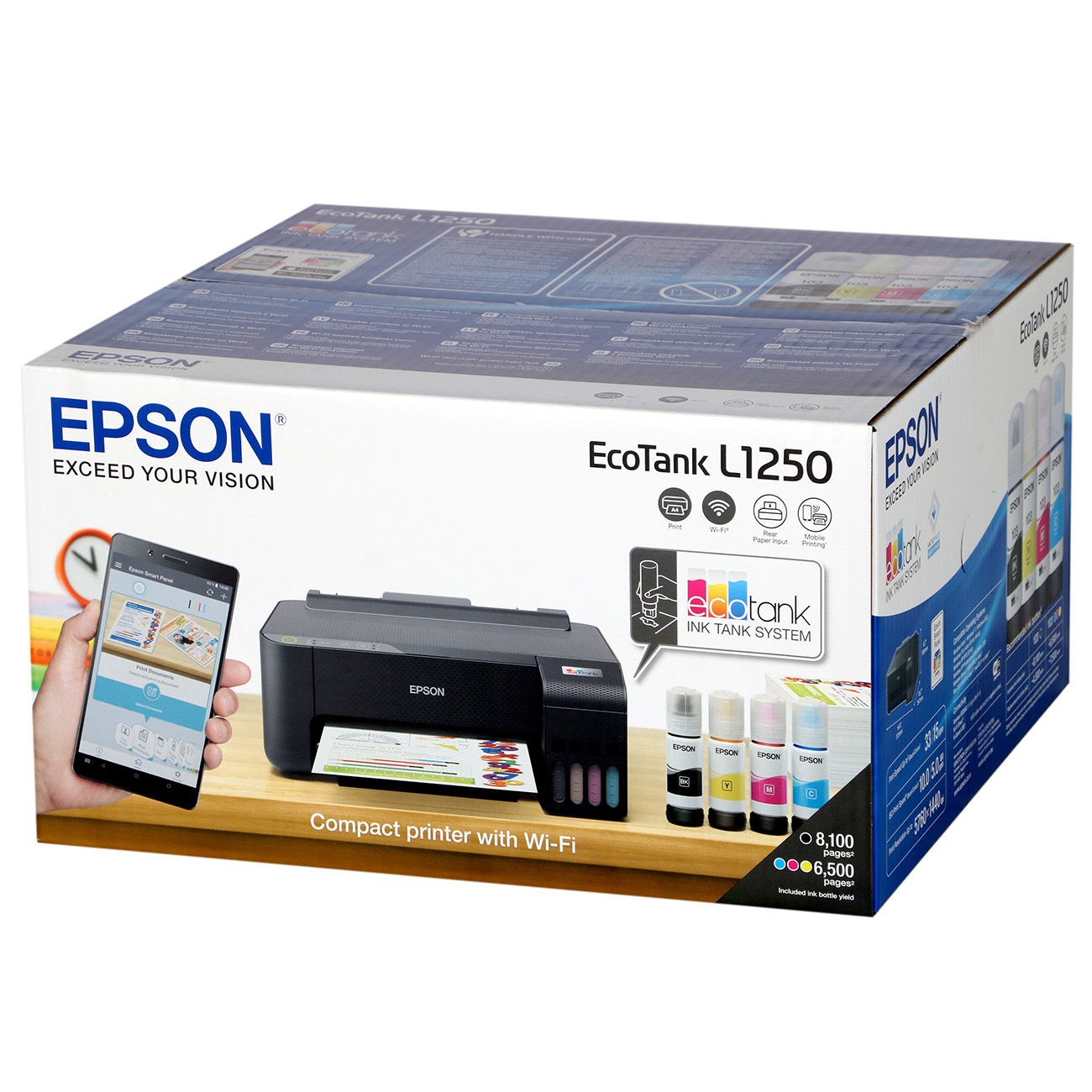 Купить Струйный принтер Epson L1250 в каталоге интернет магазина М.Видео по  выгодной цене с доставкой, отзывы, фотографии - Москва