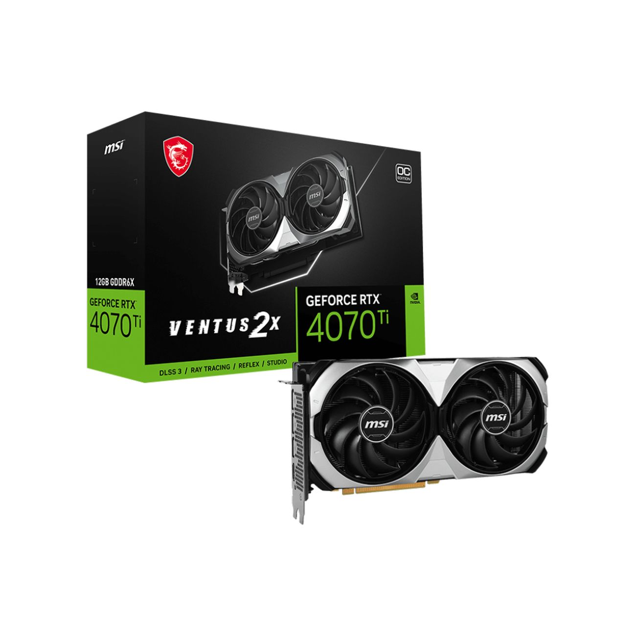 Купить Видеокарта MSI GeForce RTX 4070 Ti VENTUS 2X12GOC 12GB в каталоге  интернет магазина М.Видео по выгодной цене с доставкой, отзывы, фотографии  - Москва