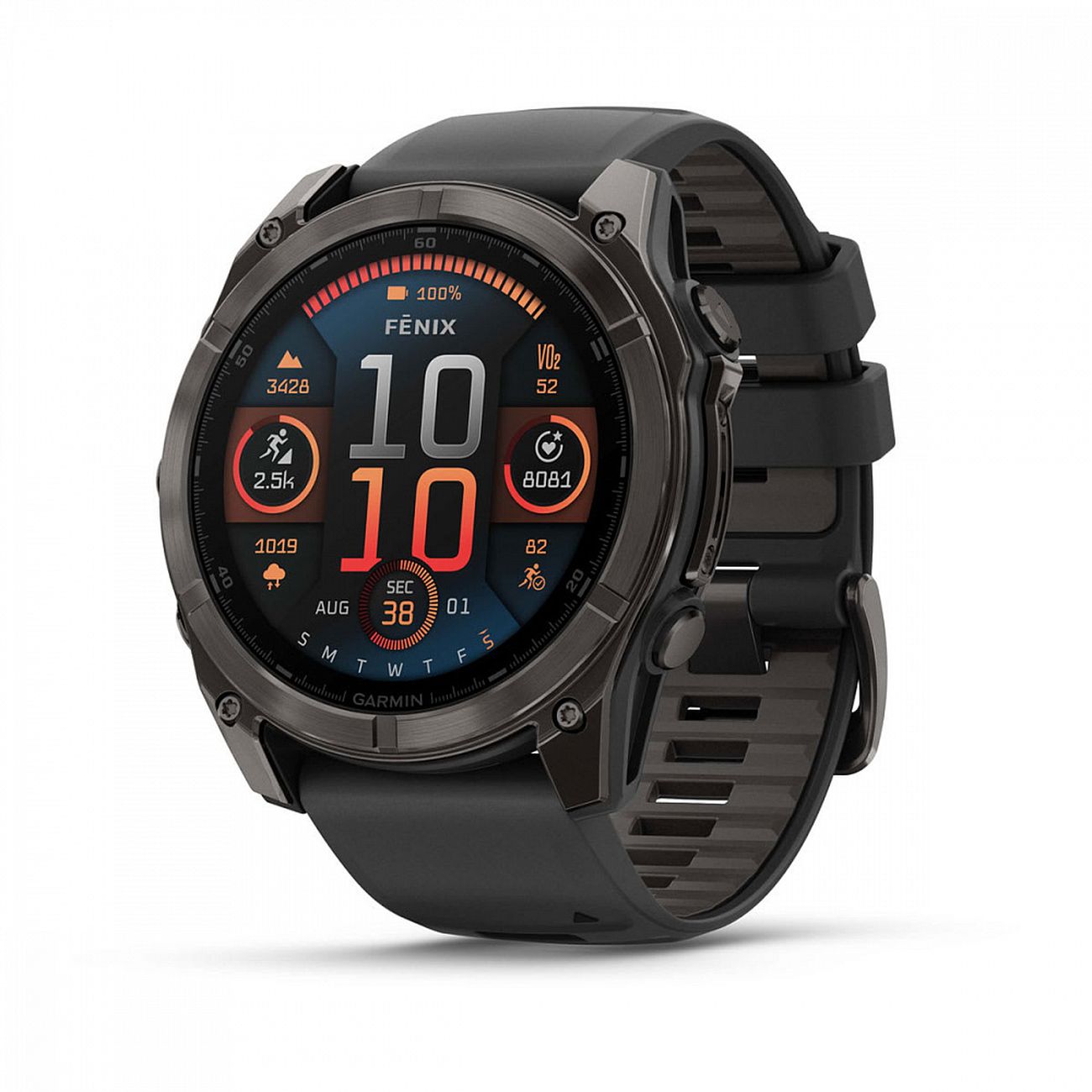 Смарт-часы Garmin Fenix 8 AMOLED Sapphire 51мм темно-серый черные фото