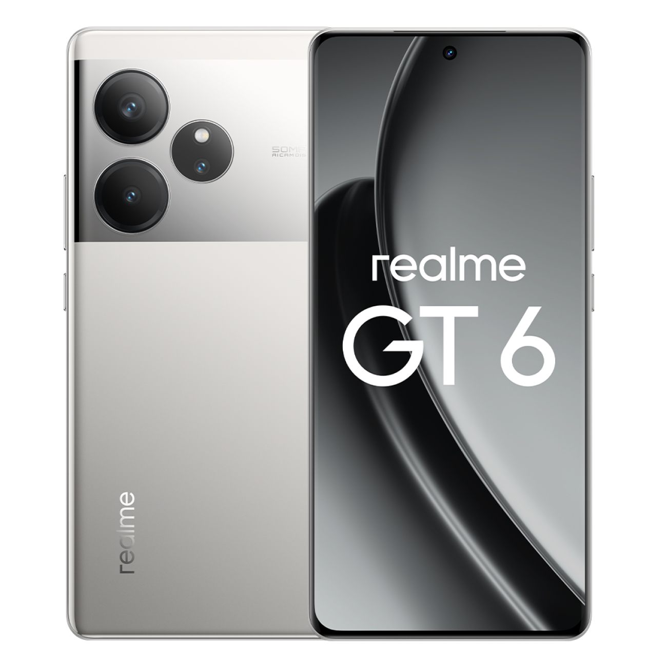 Изображение товара Восстановленный смартфон realme GT 6 16/512GB Silver с мощным процессором Изображение товара Восстановленный смартфон realme GT 6 16/512GB Silver с мощным процессором