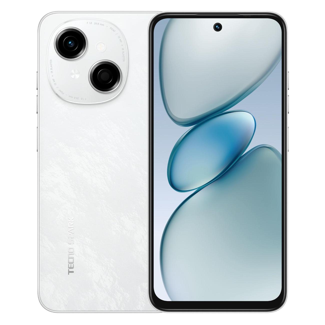 Изображение товара Восстановленный смартфон Tecno SPARK Go 1 4/128GB блестящий белый, хороший