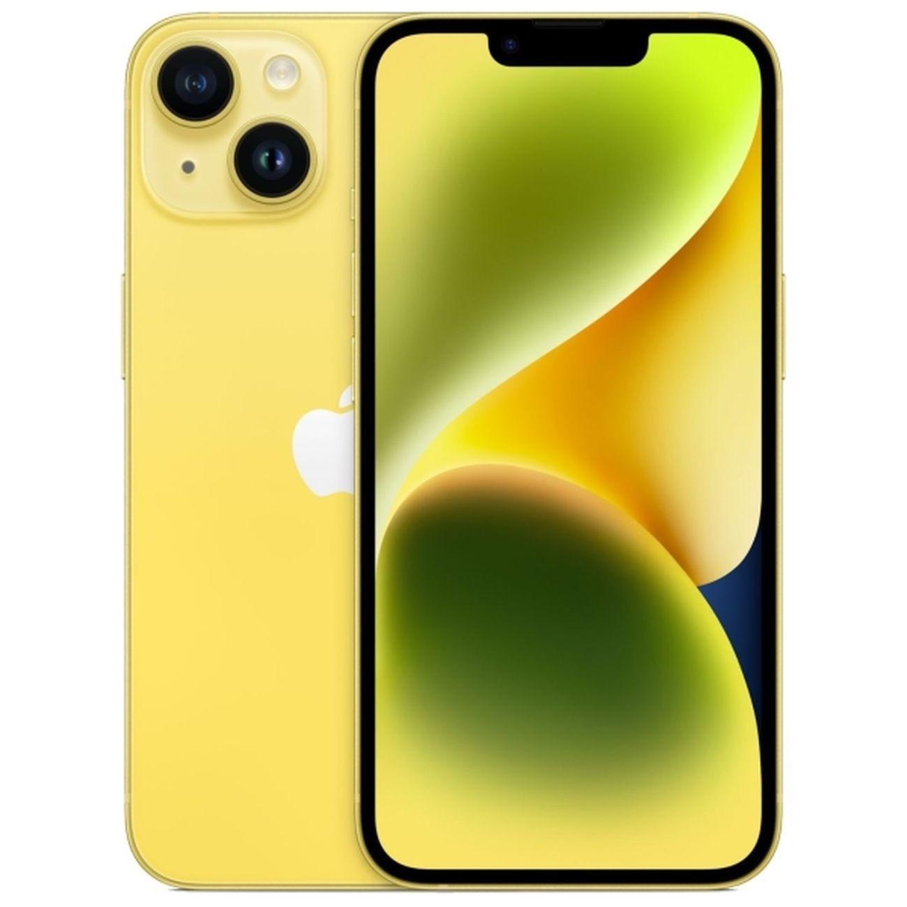 Изображение товара Восстановленный смартфон Apple iPhone 14 128GB nanoSim/eSim Yellow, рабочий (без RuStore)