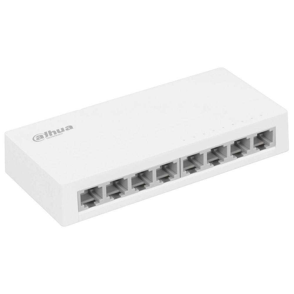 Изображение товара Коммутатор Dahua 8-port 10/100M RJ45 Non-PoE Switch, Plastic case