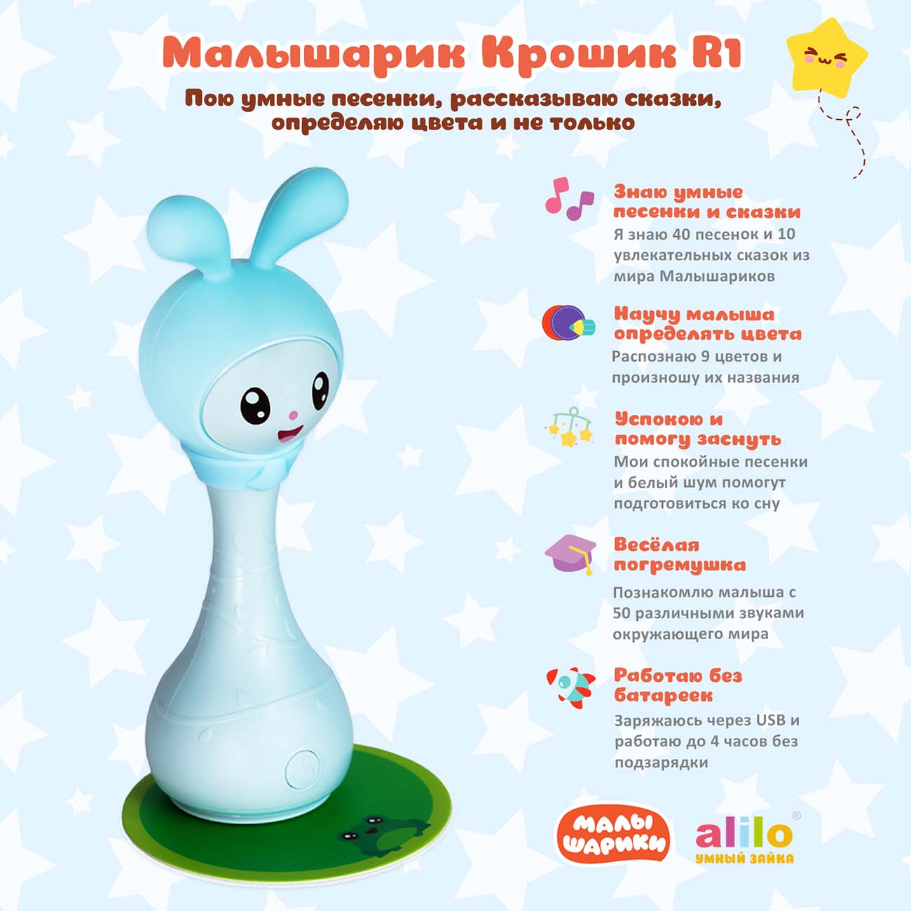 Купить Интерактивная игрушка Alilo R1 Крошик синий в каталоге интернет  магазина М.Видео по выгодной цене с доставкой, отзывы, фотографии - Москва