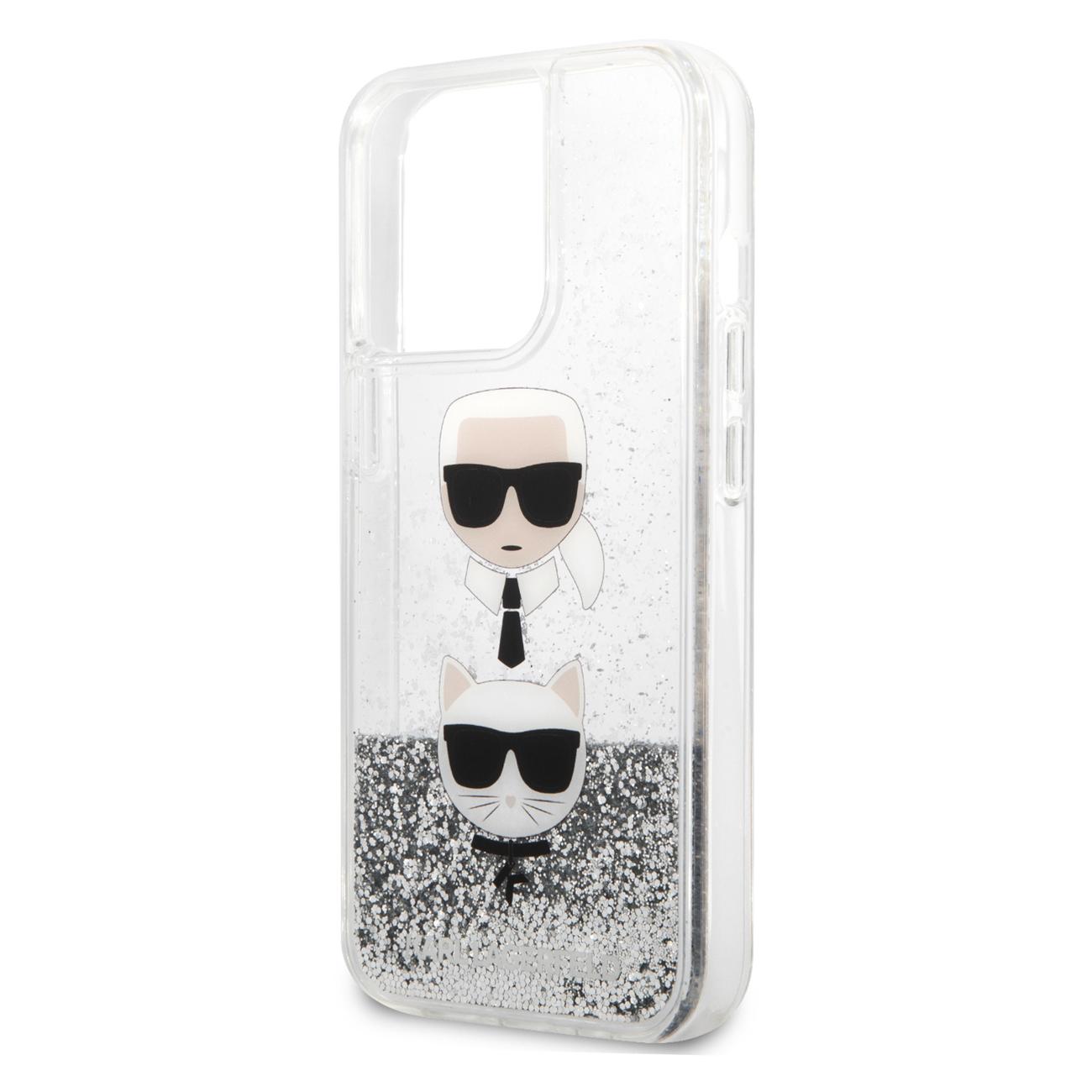 Купить Чехол Karl Lagerfeld на iPhone 13 Pro Max Liquid glitter K&C Silver  в каталоге интернет магазина М.Видео по выгодной цене с доставкой, отзывы,  фотографии - Москва