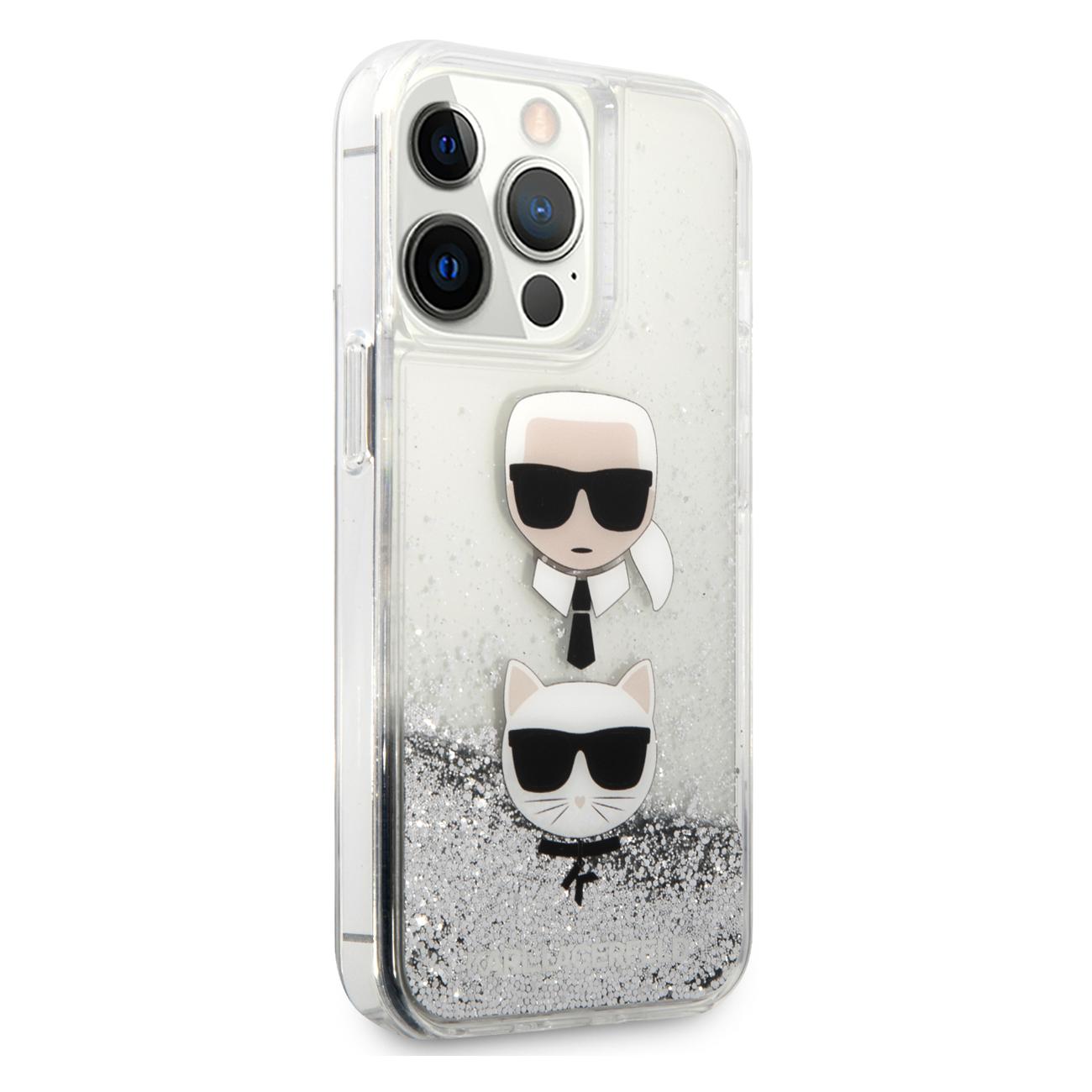 Купить Чехол Karl Lagerfeld на iPhone 13 Pro Max Liquid glitter K&C Silver  в каталоге интернет магазина М.Видео по выгодной цене с доставкой, отзывы,  фотографии - Москва