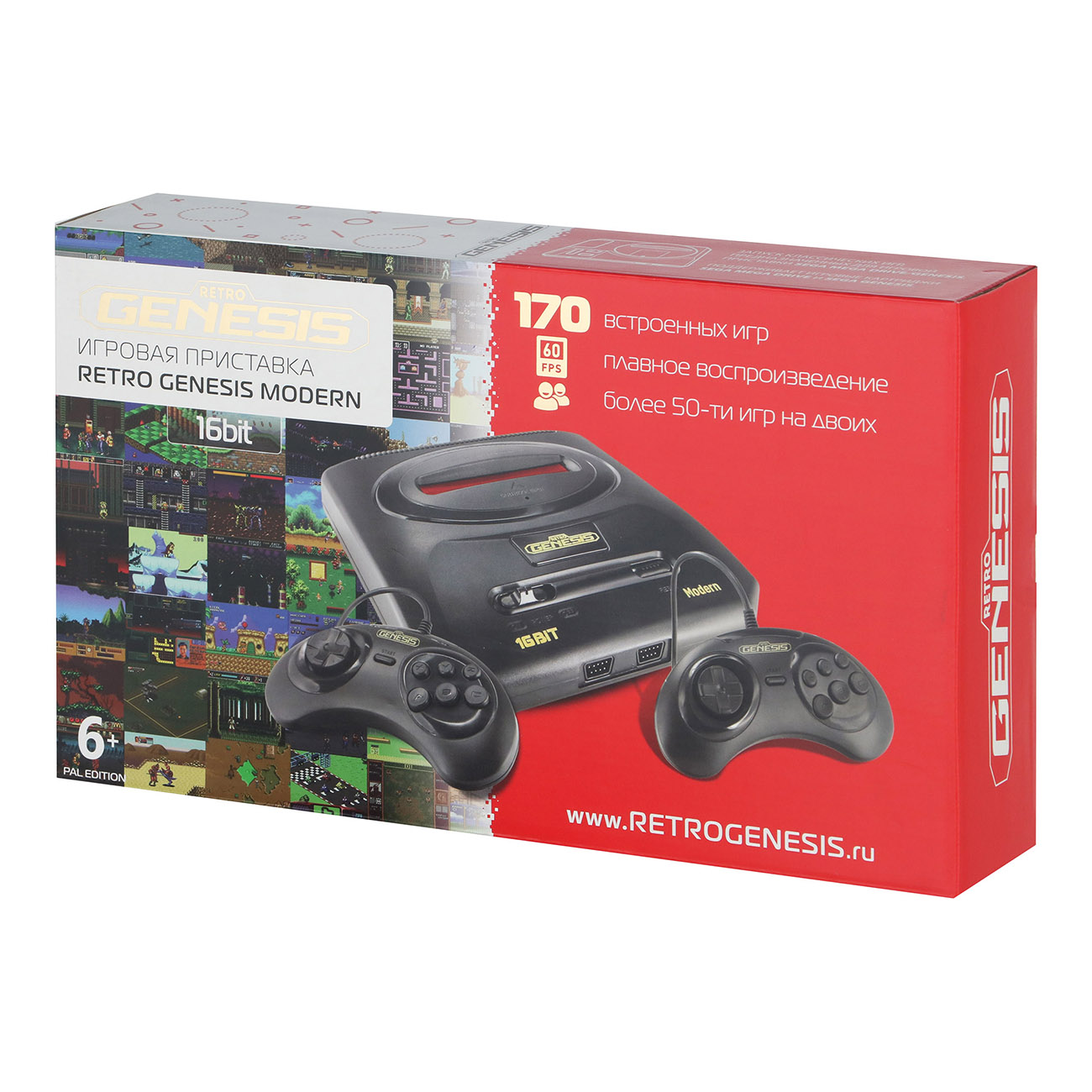 Купить Игровая консоль Retro Genesis Modern 16Bit (170 игр, проводные  геймпады, RCA) в каталоге интернет магазина М.Видео по выгодной цене с  доставкой, отзывы, фотографии - Москва