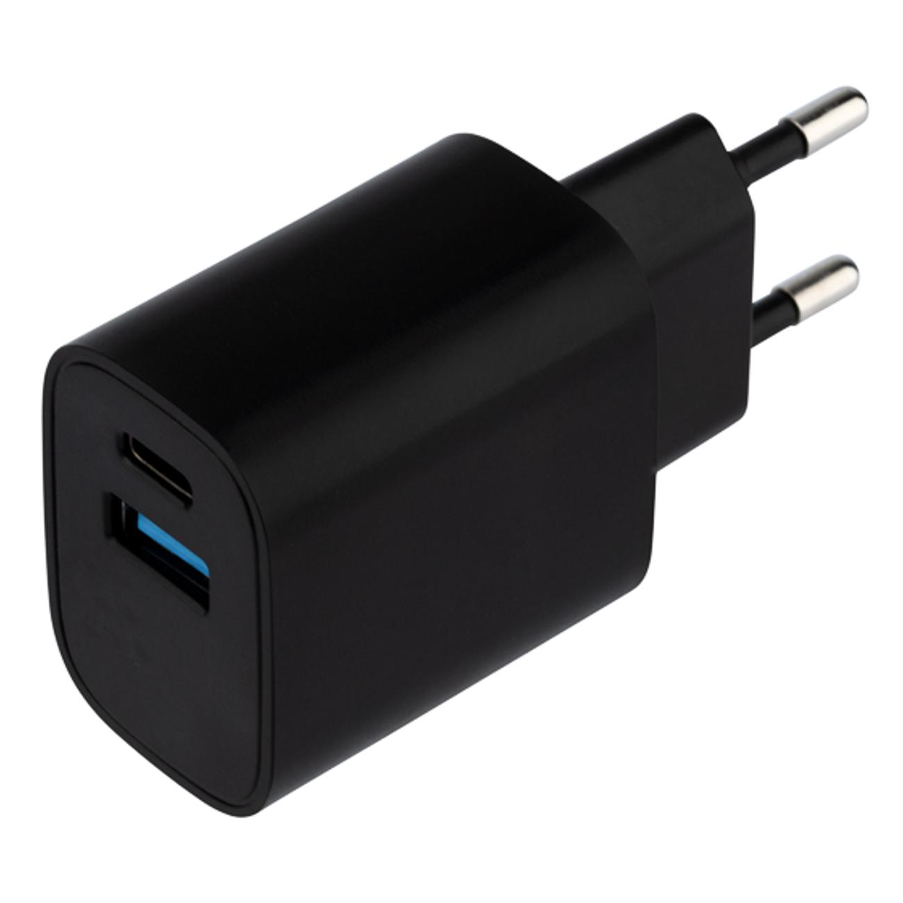 Изображение товара Сетевое зарядное устройство Rexant USB + Type-C 2.4 A Bl