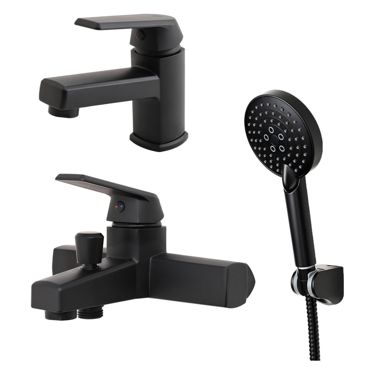 Изображение товара комлпект смесителей с душевым набором OneLife P02-311b