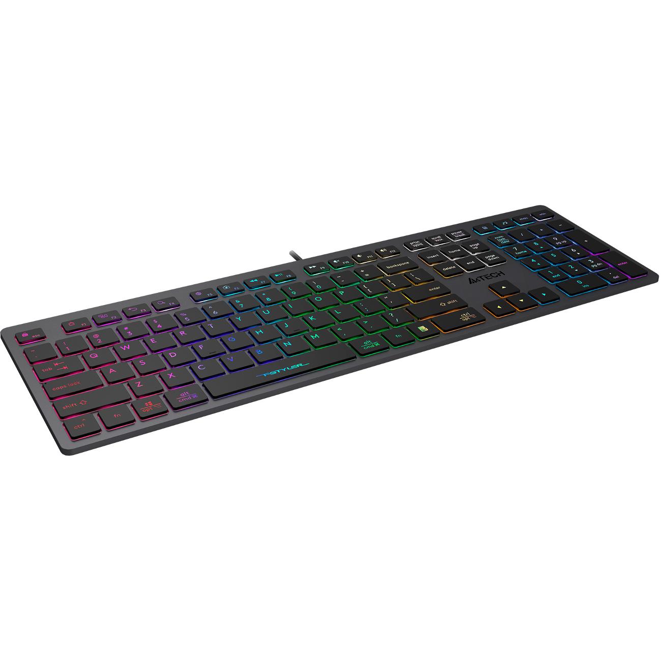 Клавиатура проводная A4Tech FX60H GREY/NEON