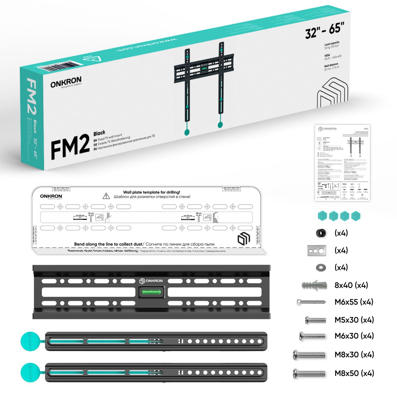 Купить Кронштейн для ТВ фиксированный ONKRON FM2 в каталоге интернет  магазина М.Видео по выгодной цене с доставкой, отзывы, фотографии - Москва