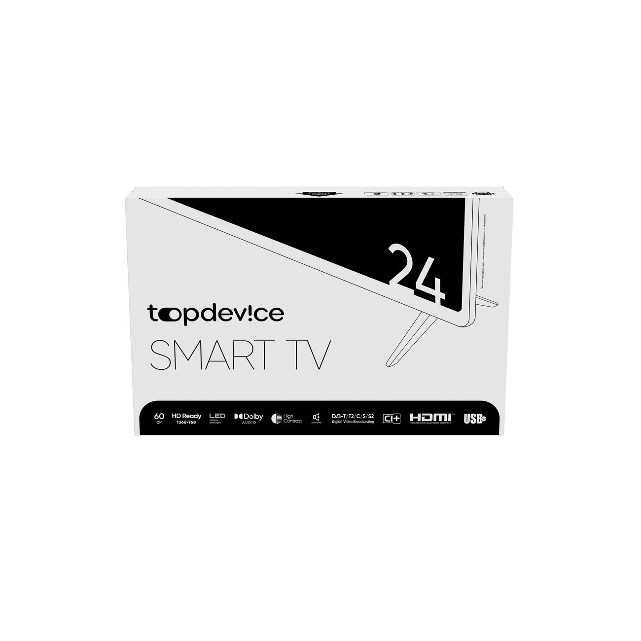 Купить Телевизор topdevice TDTV24BS01H_BK в каталоге интернет магазина  М.Видео по выгодной цене с доставкой, отзывы, фотографии - Москва