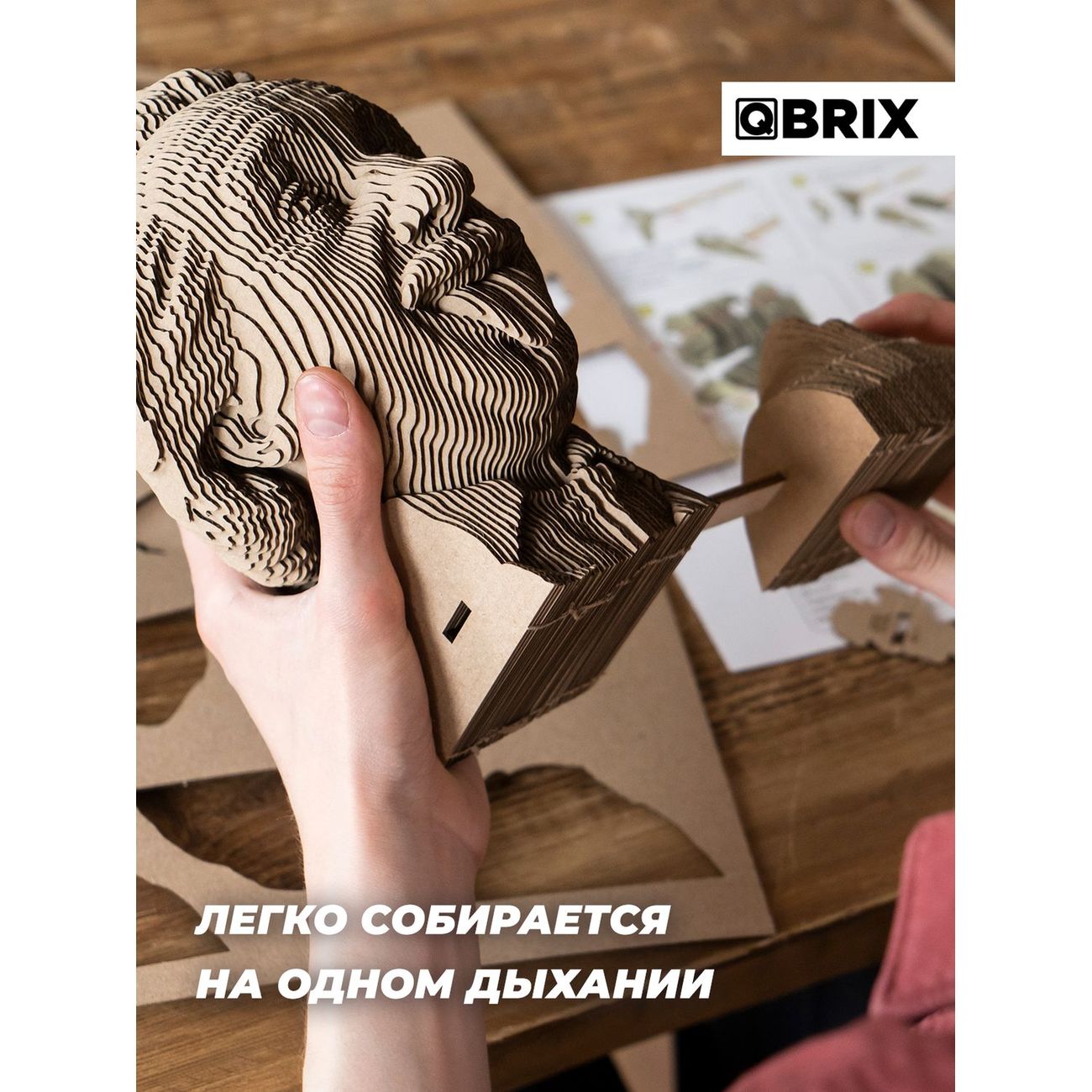 Где найти чертеж qbrix картонный 3d конструктор Купить Пазл QBRIX 3D Эйнштейн в каталоге интернет магазина М.Видео по выгодной ц