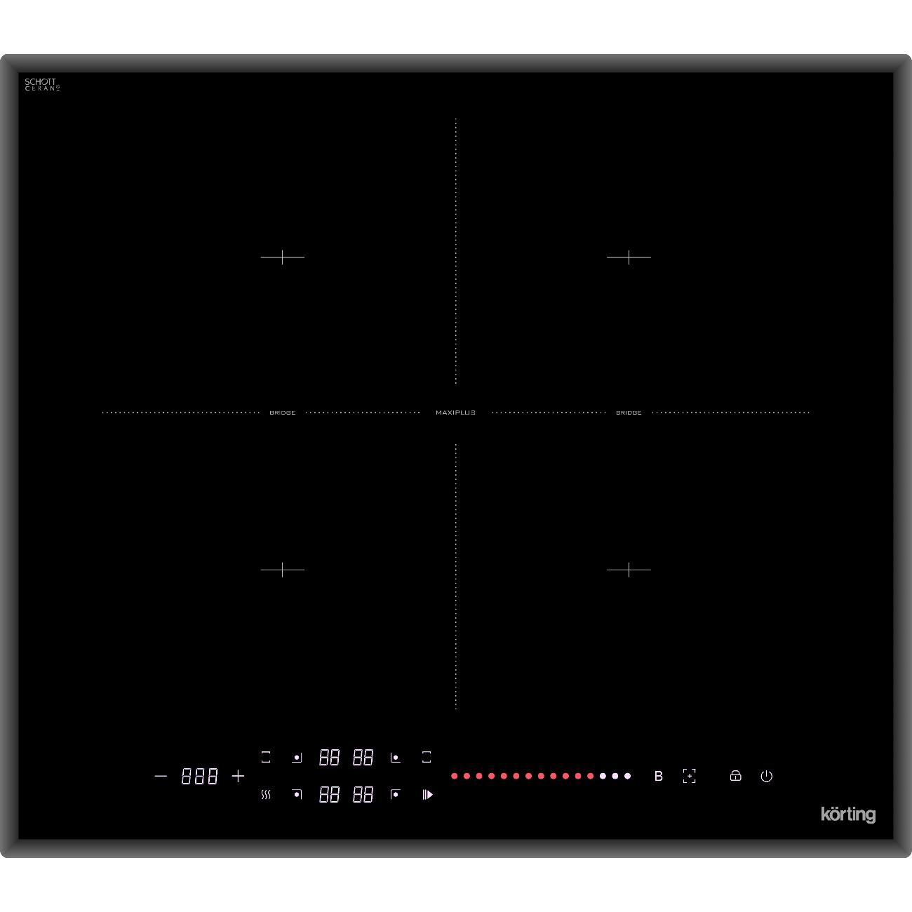 Изображение товара Встраиваемая индукционная панель независимая Korting HIB 64940 B Maxi