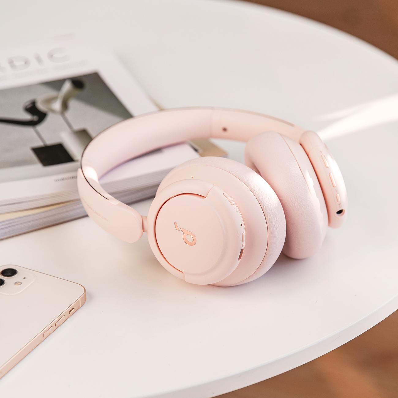 Наушники полноразмерные Bluetooth Soundcore Life Q30 Pink (A3028)