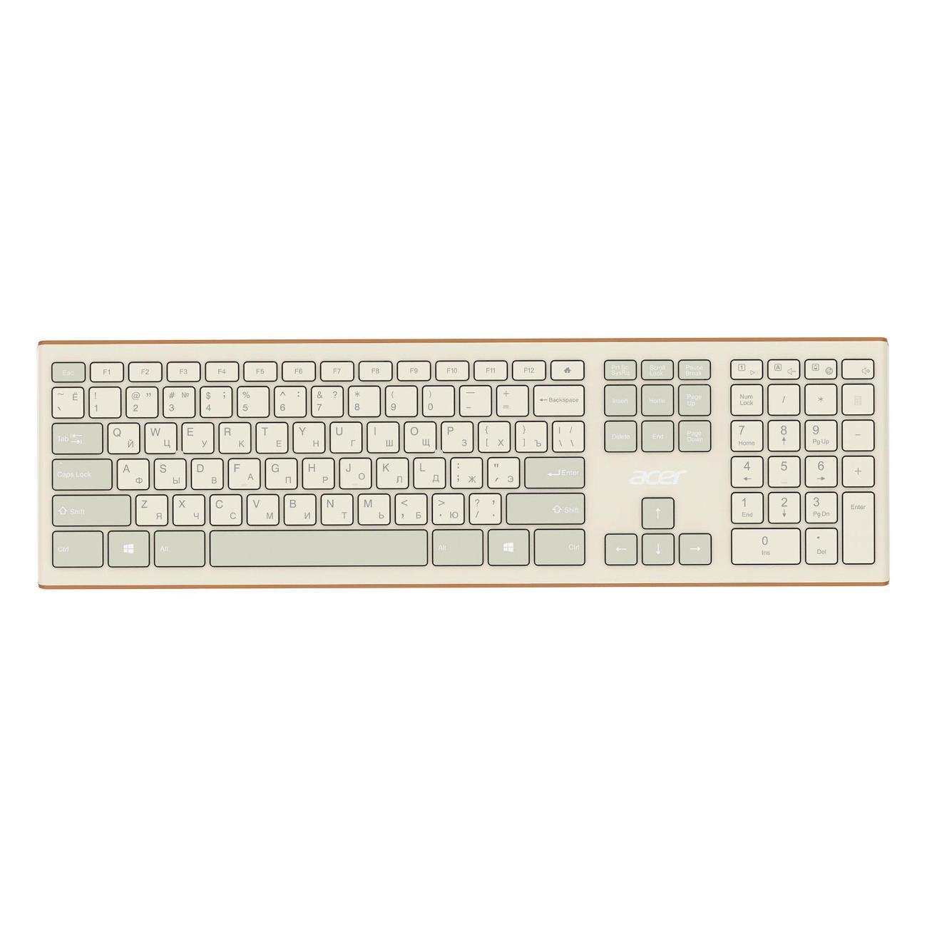 Купить Комплект клавиатура+мышь Acer OCC200 Beige Brown в каталоге интернет  магазина М.Видео по выгодной цене с доставкой, отзывы, фотографии - Москва