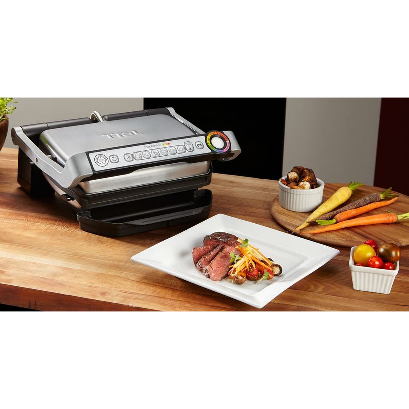 Купить Электрогриль Tefal Optigrill+ Inox GC705D16 в каталоге интернет  магазина М.Видео по выгодной цене с доставкой, отзывы, фотографии - Москва