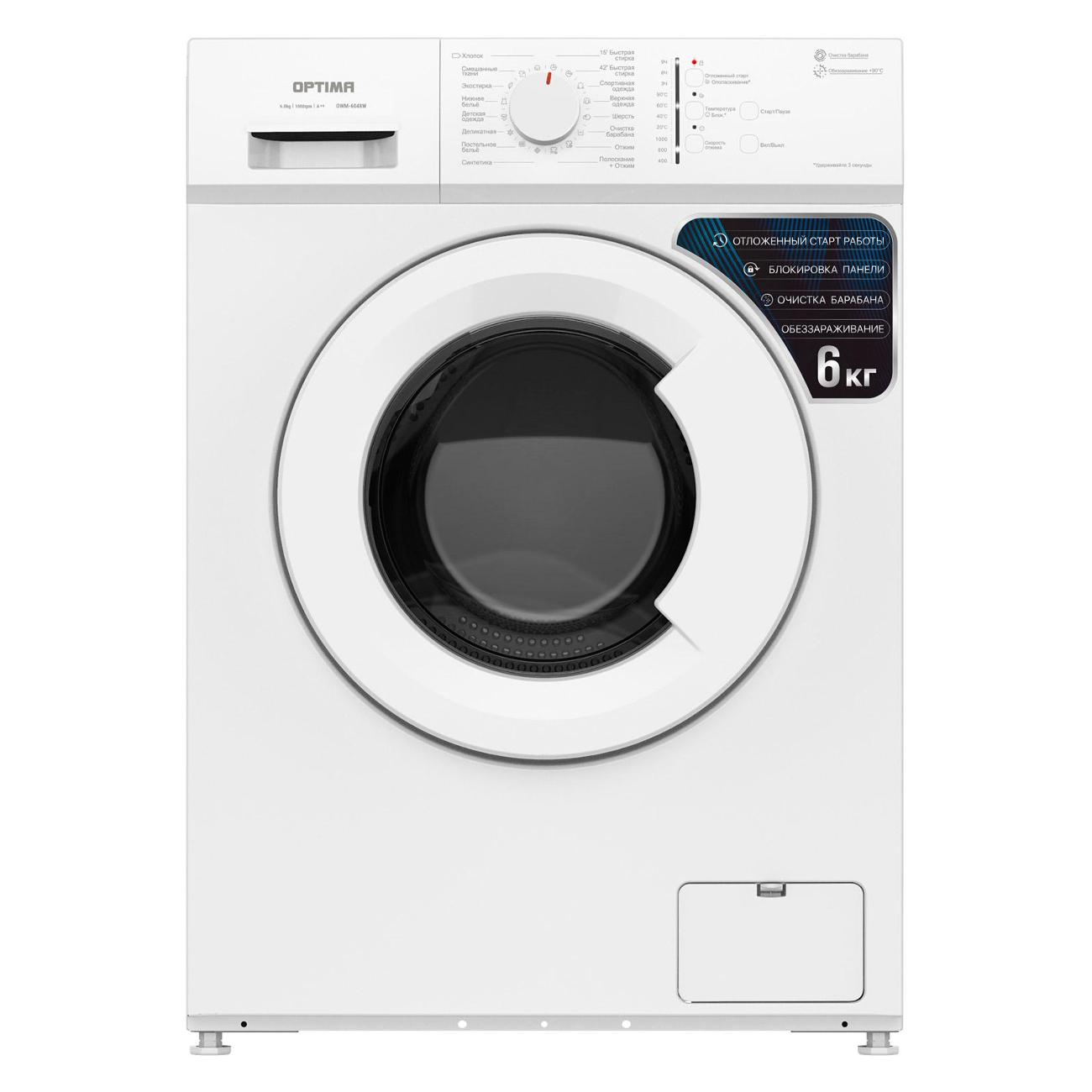 Изображение товара Стиральная машина узкая Optima OWM-6048W белая