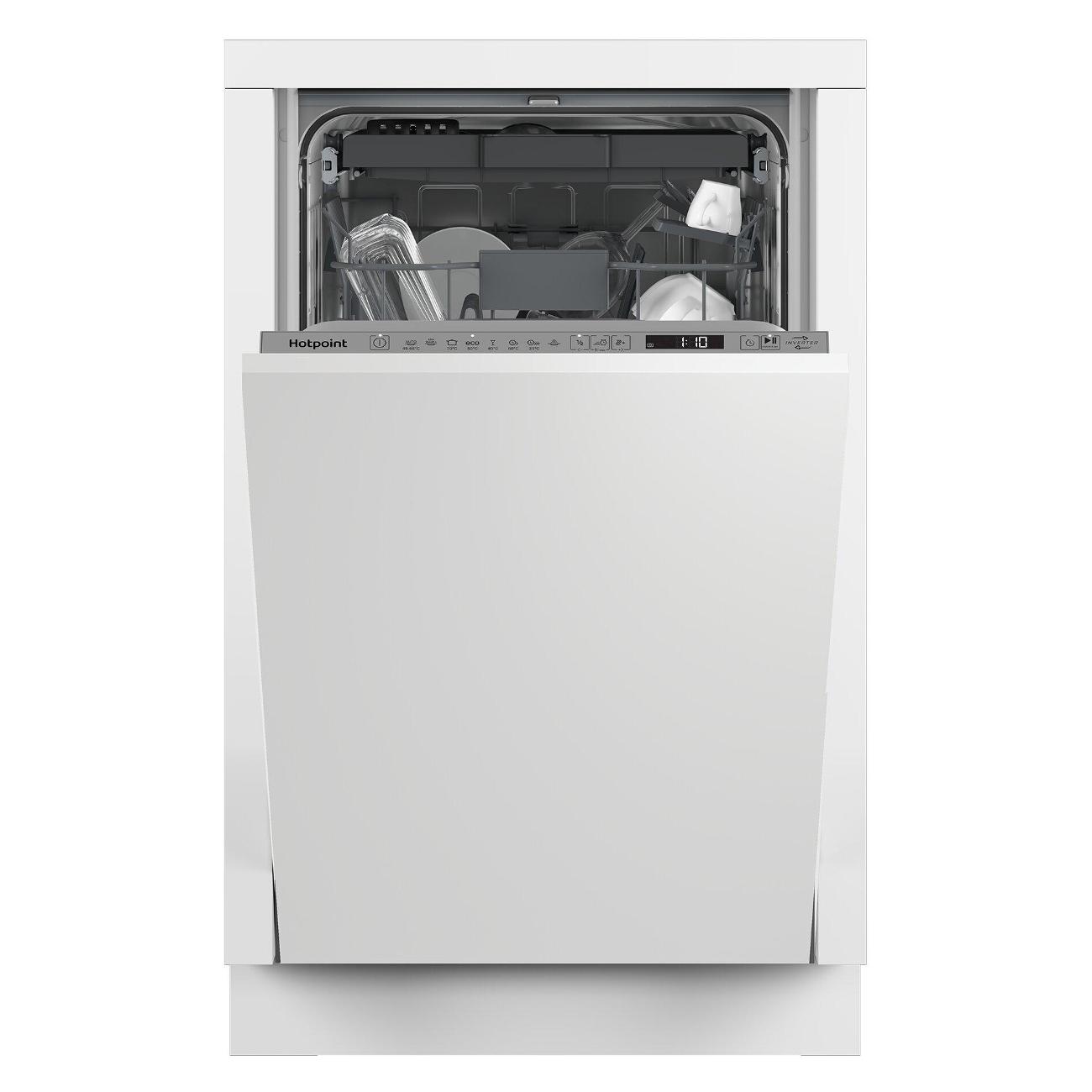 Купить Встраиваемая посудомоечная машина 45 см Hotpoint HIS 2D85 DWT белая  в каталоге интернет магазина М.Видео по выгодной цене с доставкой, отзывы,  фотографии - Москва