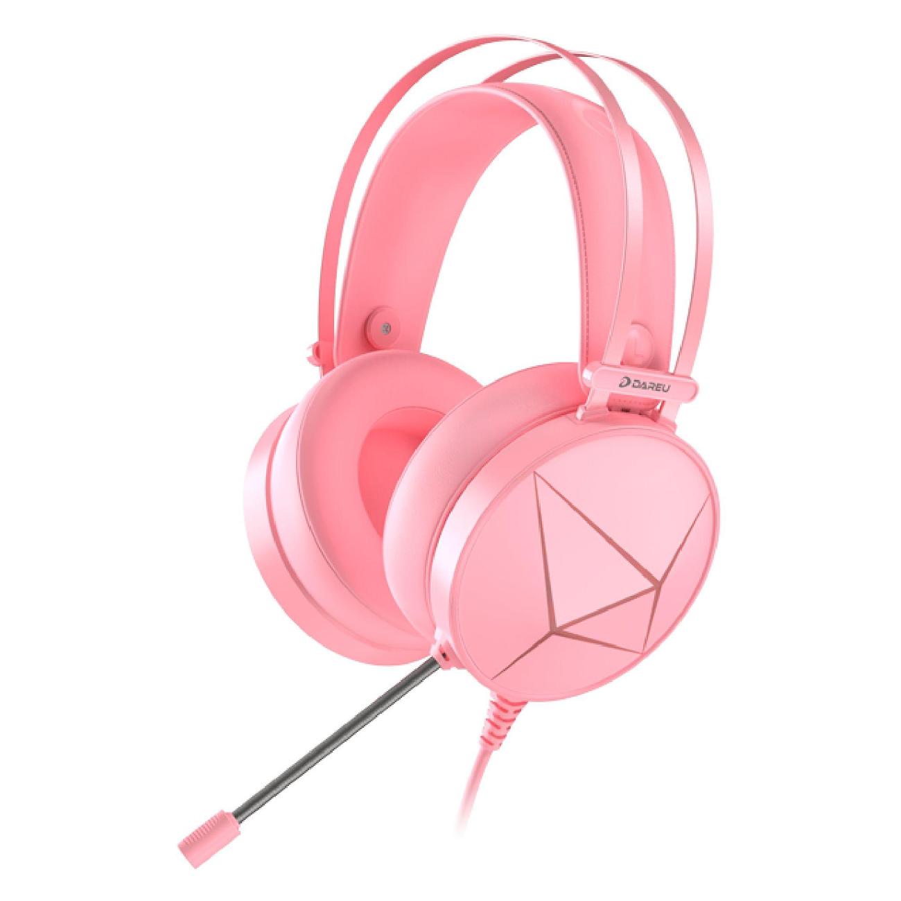 Изображение товара Игровые наушники проводные Dareu EH722X розовый