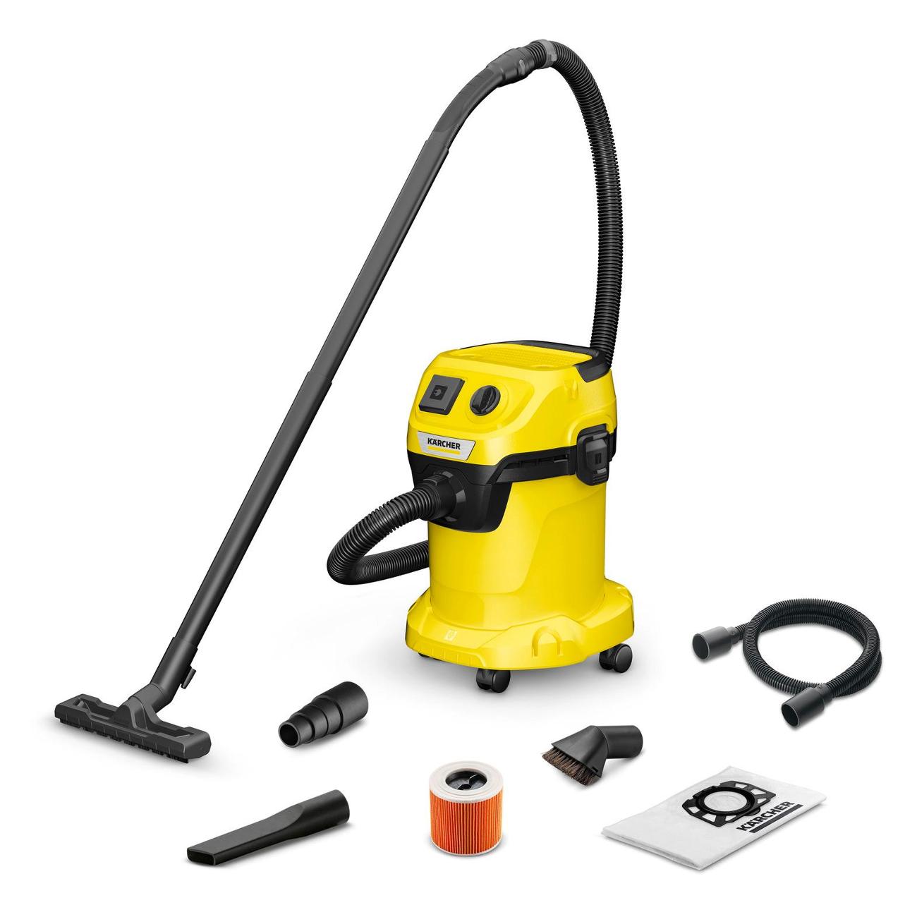 Купить Пылесос с контейнером для пыли Karcher WD 3 P V-17/4/20 Workshop в  каталоге интернет магазина М.Видео по выгодной цене с доставкой, отзывы,  фотографии - Москва