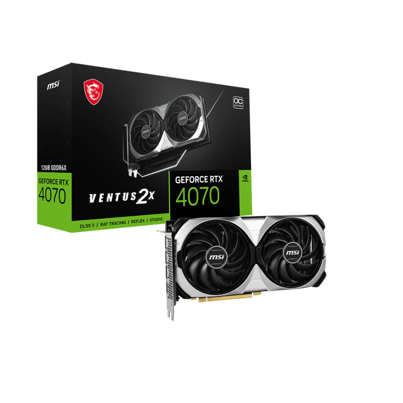 Купить Видеокарта MSI NVIDIA GeForce RTX 4070 VENTUS 2X OC 12GB (RTX 4070  VENTUS 2X 12G OC) в каталоге интернет магазина М.Видео по выгодной цене с  доставкой, отзывы, фотографии - Москва