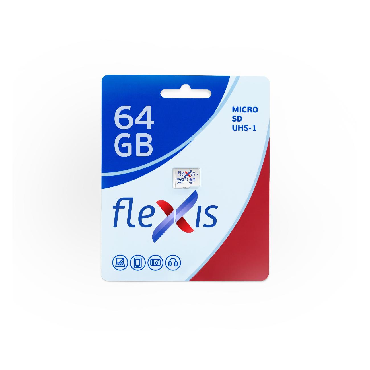 Купить Карта памяти MicroSD Flexis 64GB (FMSD064GU1) в каталоге интернет  магазина М.Видео по выгодной цене с доставкой, отзывы, фотографии - Москва