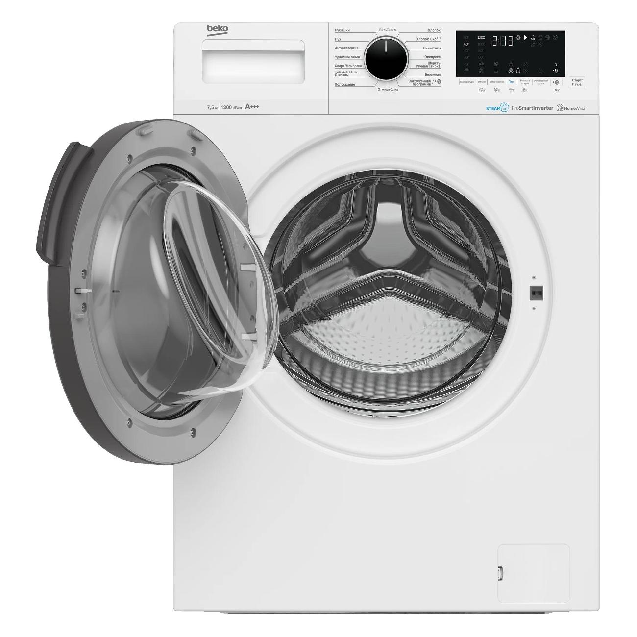 Купить Стиральная машина узкая Beko WSPE7H616W в каталоге интернет магазина  М.Видео по выгодной цене с доставкой, отзывы, фотографии - Москва