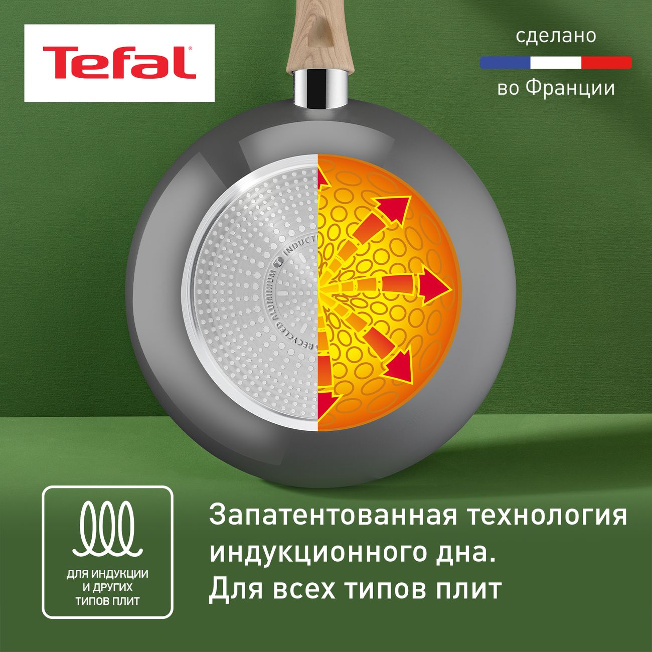 Купить Сковорода вок Tefal Renew 28см C4251913 в каталоге интернет магазина  М.Видео по выгодной цене с доставкой, отзывы, фотографии - Москва