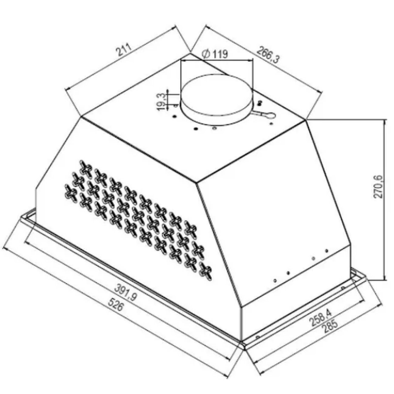 Вытяжка полностью встраиваемая DeLonghi Cosetta 510 BB