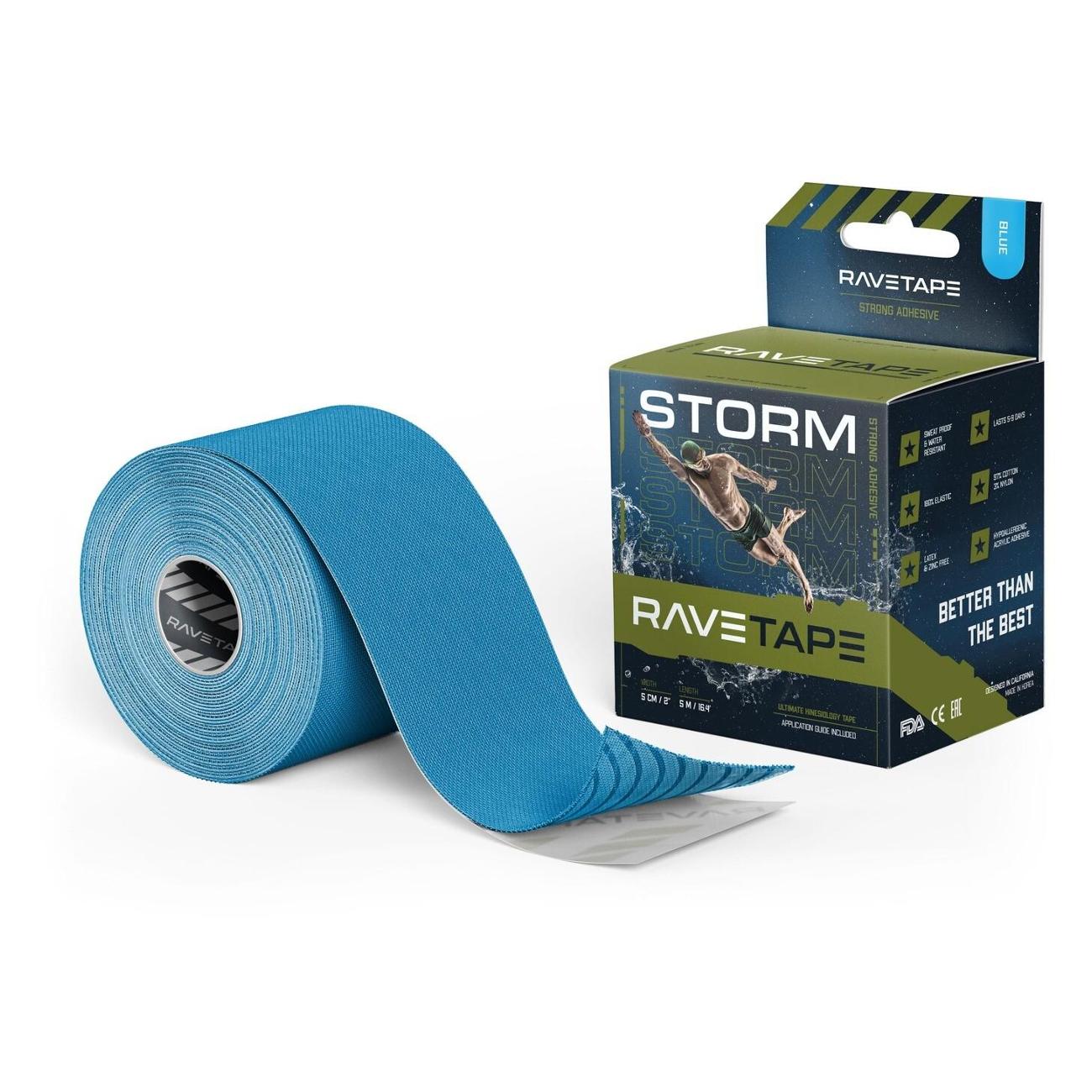 Изображение товара Кинезиотейп RaveTape RVTS-BLU-55