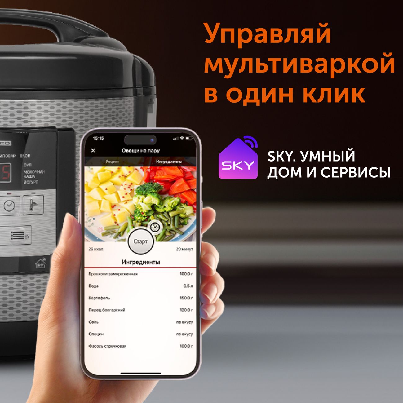 Купить Мультиварка RED solution SkyCooker RMC-M224S в каталоге интернет  магазина М.Видео по выгодной цене с доставкой, отзывы, фотографии - Москва