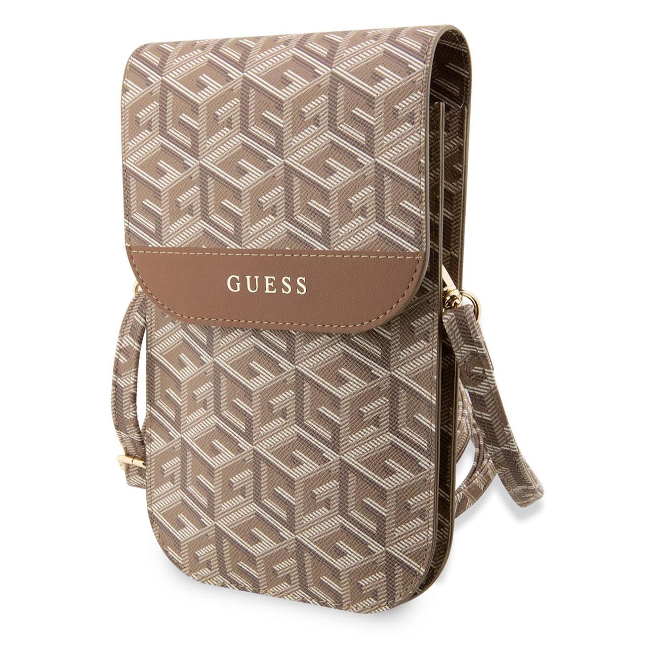 Купить Сумка для телефона Guess Wallet Bag G CUBE Brown в каталоге интернет  магазина М.Видео по выгодной цене с доставкой, отзывы, фотографии - Москва