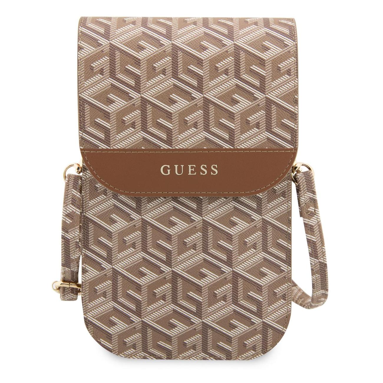 Купить Сумка для телефона Guess Wallet Bag G CUBE Brown в каталоге интернет  магазина М.Видео по выгодной цене с доставкой, отзывы, фотографии - Москва