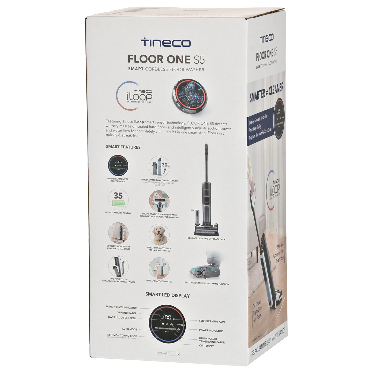 Купить Пылесос моющий вертикальный Tineco Floor One S5 (FW101000RU)  беспроводной в каталоге интернет магазина М.Видео по выгодной цене с  доставкой, отзывы, фотографии - Москва