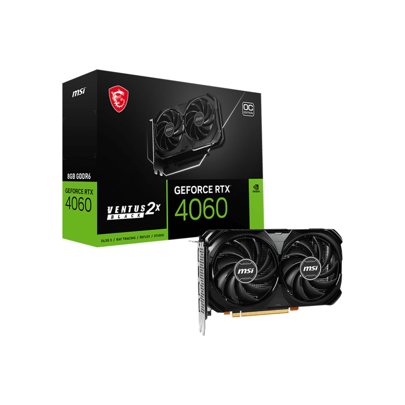 Купить Видеокарта MSI NVIDIA GeForce RTX 4060 8GB VENTUS 2X BLACK OC 8GB  (RTX 4060 VENTUS 2X BLACK 8G OC) в каталоге интернет магазина М.Видео по  выгодной цене с доставкой, отзывы, фотографии -