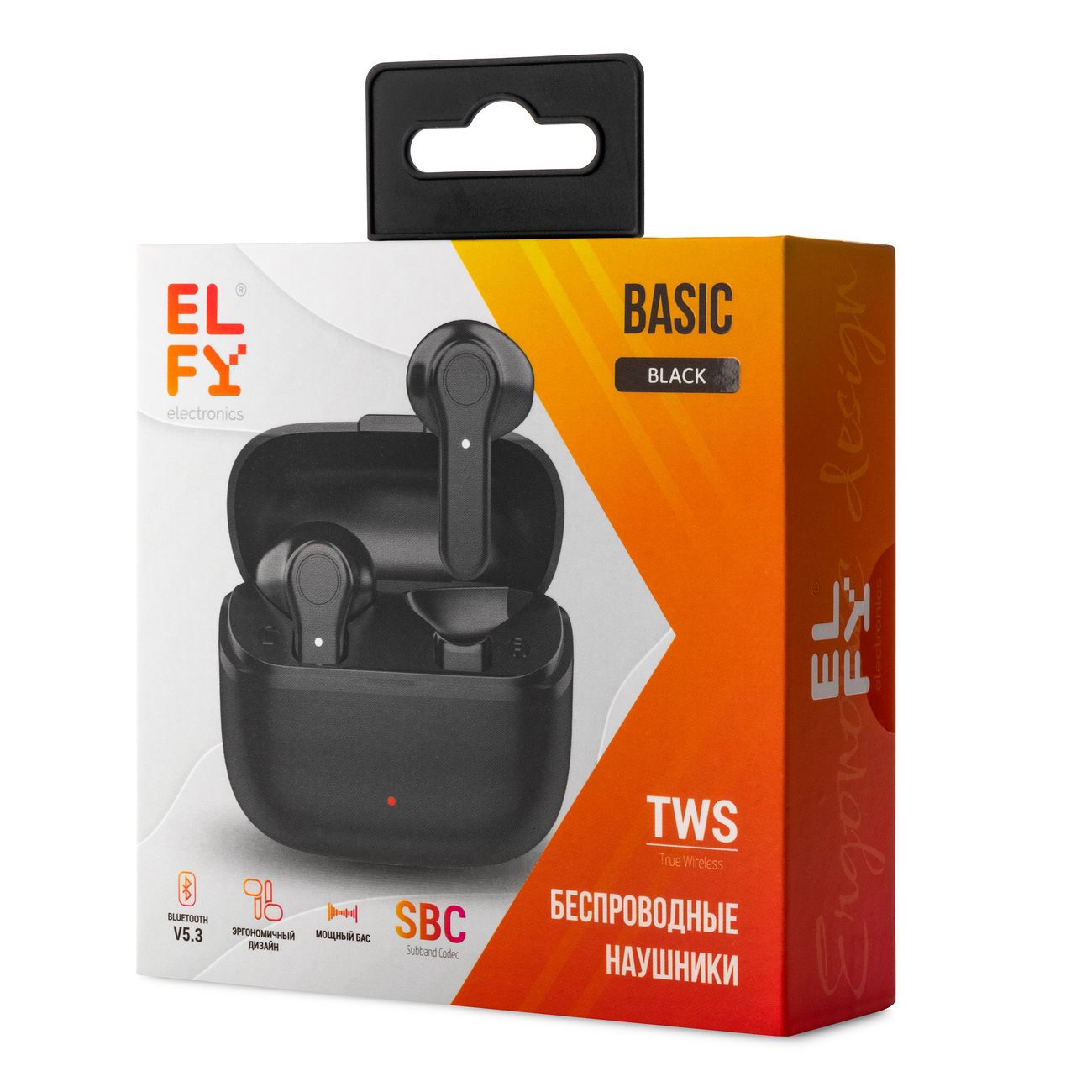 Наушники True Wireless ELFY EPA-BASIC-BL-M Black