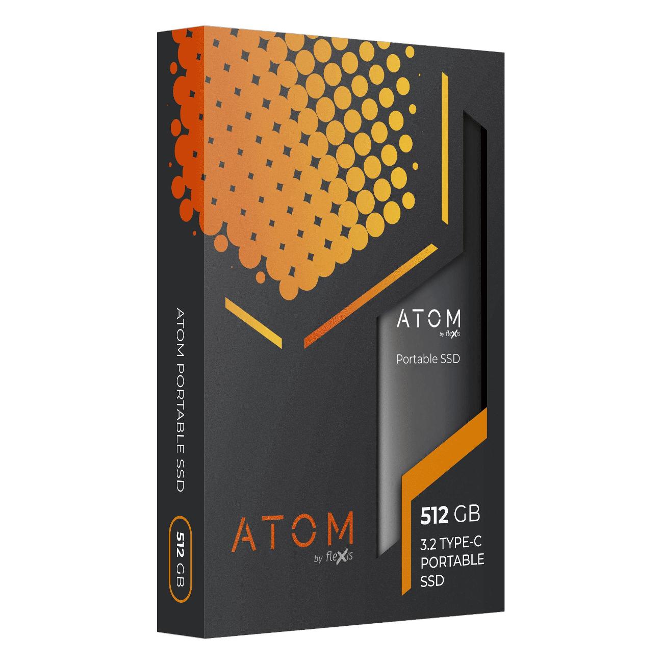 Внешний диск SSD Atom 512GB AEXSSD512GSG USB3.2 Type-C Space Gray