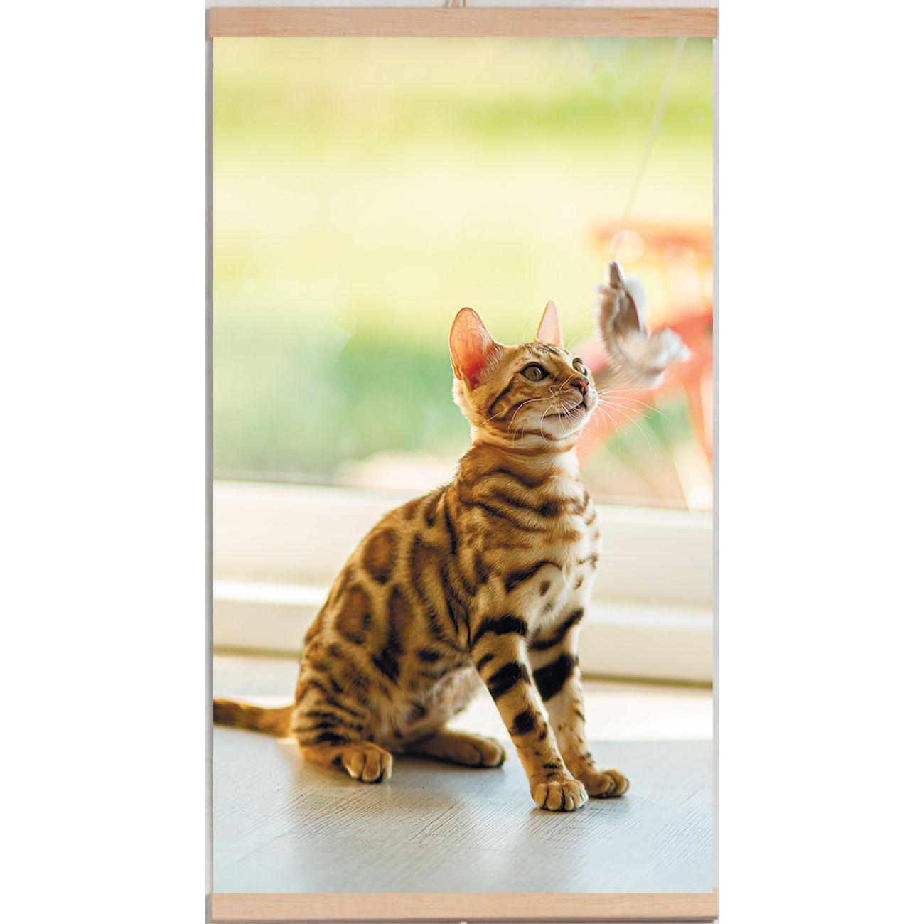 Изображение товара Гибкий обогреватель инфракрасный TotMart Котенок настенный 60х105 см