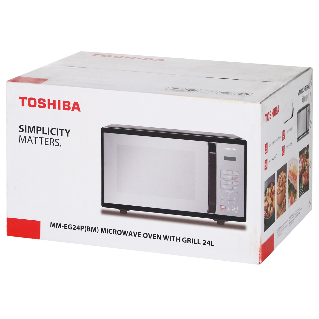 Купить Микроволновая печь с грилем Toshiba MM-EG24P(BM) в каталоге интернет  магазина М.Видео по выгодной цене с доставкой, отзывы, фотографии - Москва